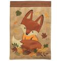 Recinto 13 x 18 in. Fox Fall Double Applique Garden Flag RE2944262